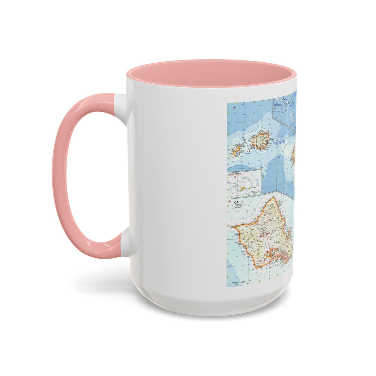 USA - Hawaii (1960) (Map) Accent Coffee Mug