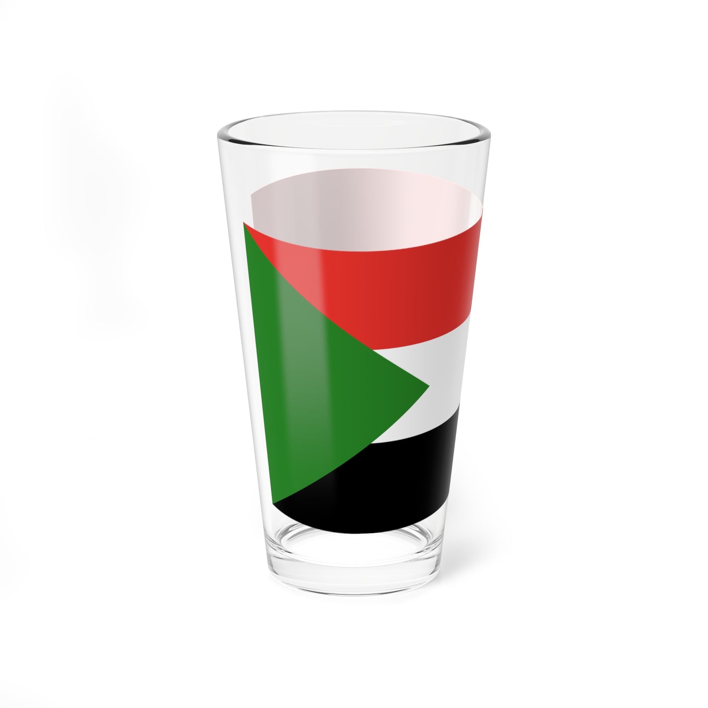 Flag of Sudan with waves (Sudan) Pint Glass 16oz