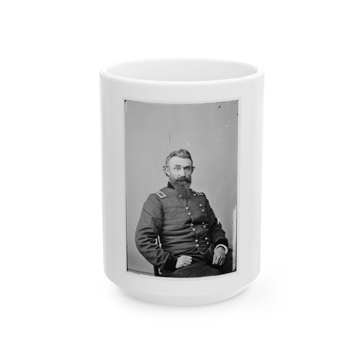 Portrait Of Brig. Gen. Nathan Kimball, Officer Of The Federal Army (Maj. Gen. As Of Feb. 1, 1865) (U.S. Civil War) White Coffee Mug