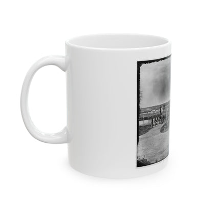 District Of Columbia. Detachment Of Company K, 3d Massachusetts Heavy Artillery, By Guns Of Fort Stevens (U.S. Civil War) White Coffee Mug