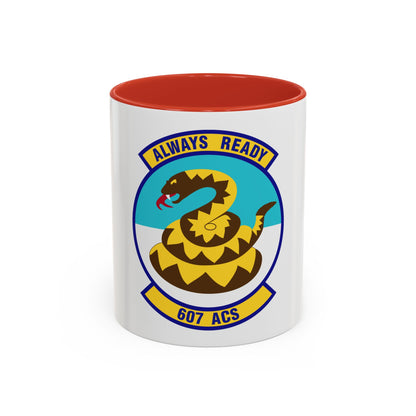 607th Air Control Squadron (U.S. Air Force) Accent Coffee Mug