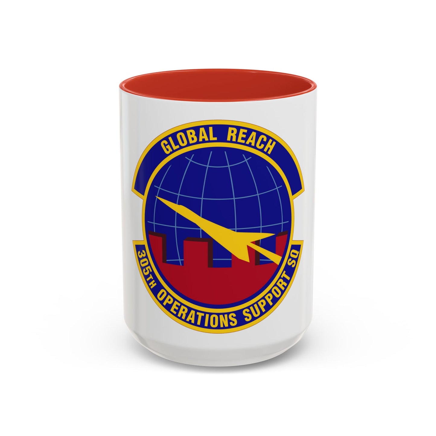 305 Operations Support Squadron AMC (U.S. Air Force) Accent Coffee Mug