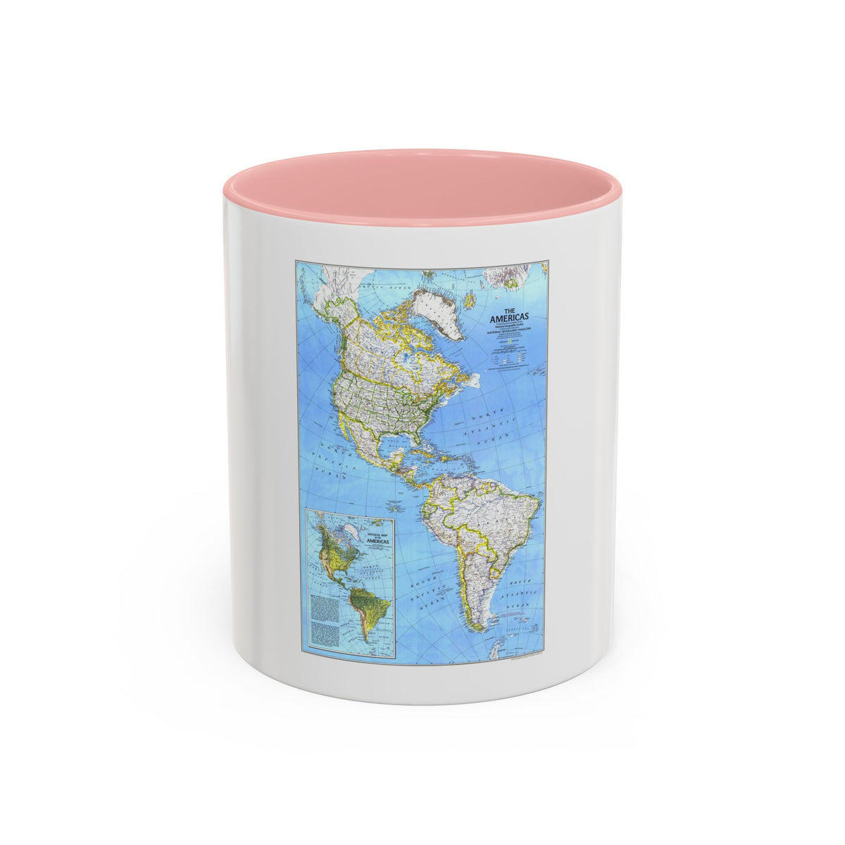 Americas, The (1979) (Map) Accent Coffee Mug