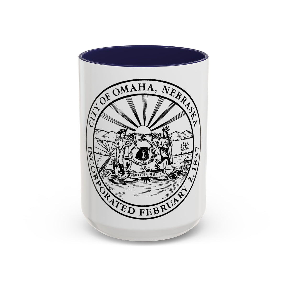 Seal of Omaha Nebraska - Accent Coffee Mug