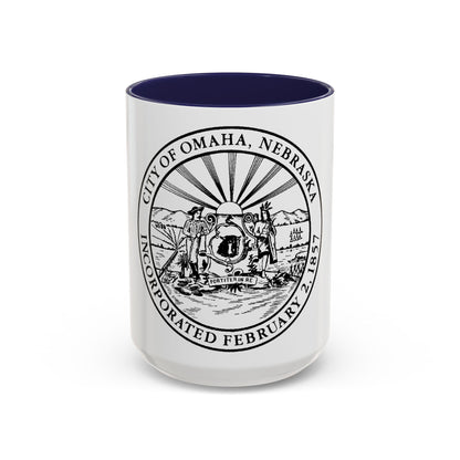 Seal of Omaha Nebraska - Accent Coffee Mug