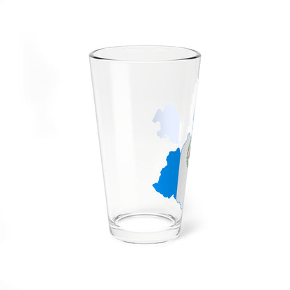 Flag-map of Irkutsk Oblast (Russia) Pint Glass 16oz
