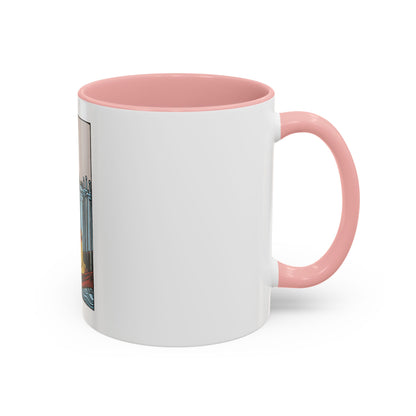 The 6 of Swords (Tarot Card) Accent Coffee Mug