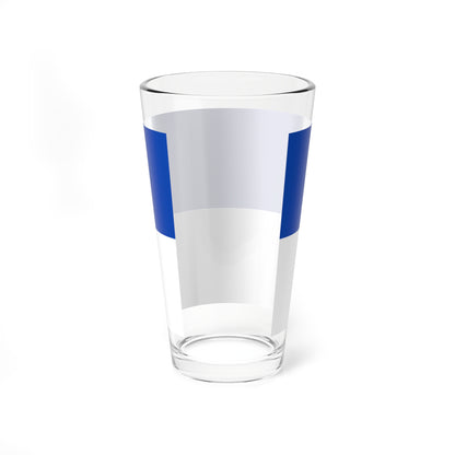 Flag blue white 5x3 (Germany) Pint Glass 16oz