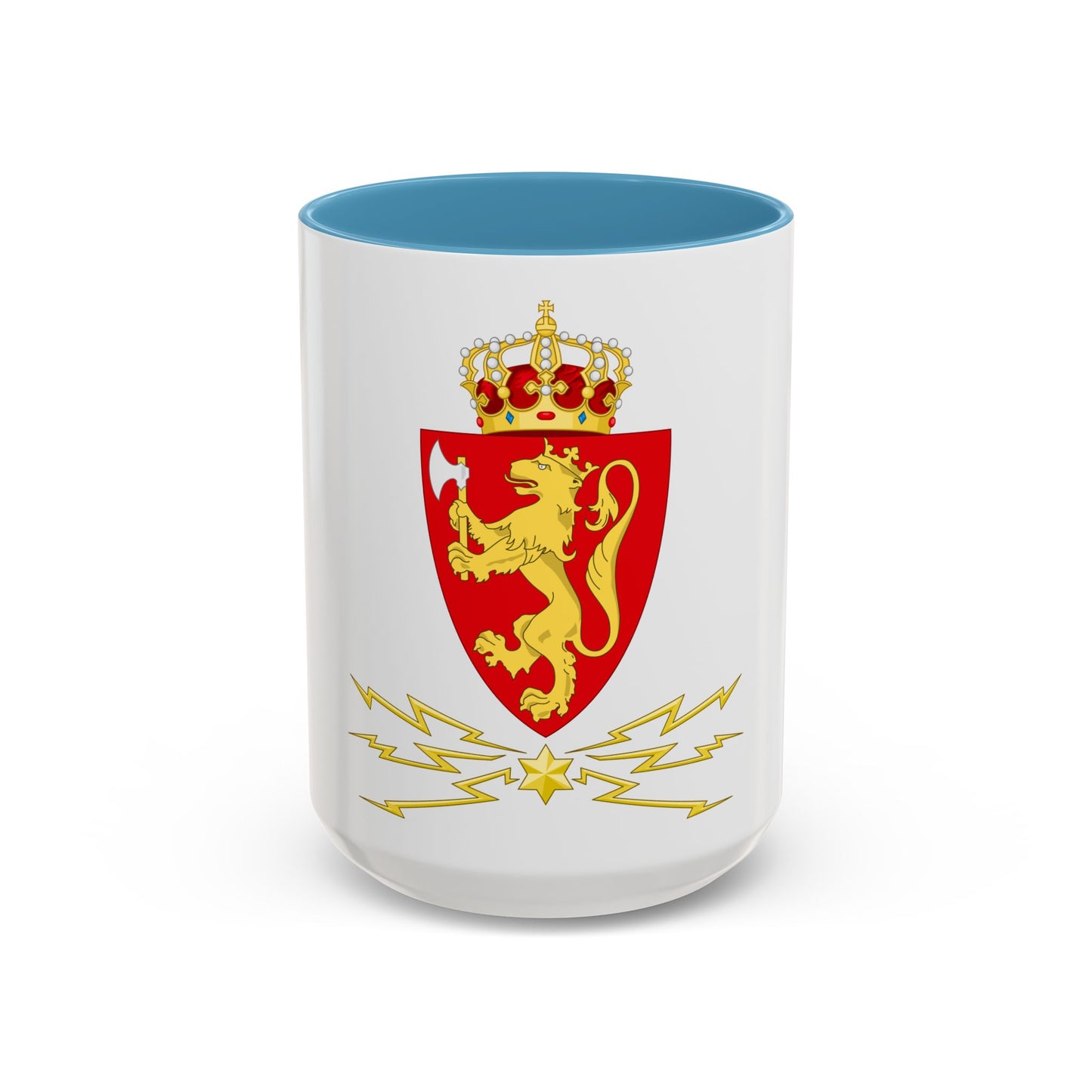 Coat of arms of the Norwegian Telegraph Administration - Accent Coffee Mug