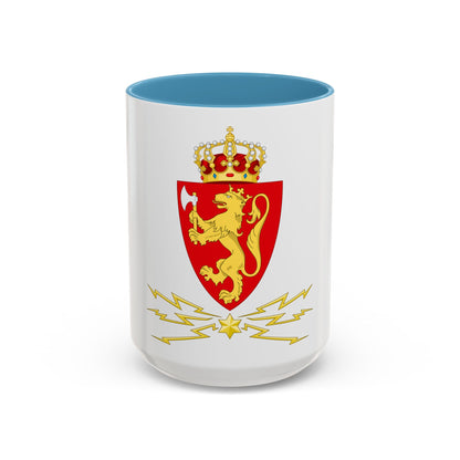 Coat of arms of the Norwegian Telegraph Administration - Accent Coffee Mug