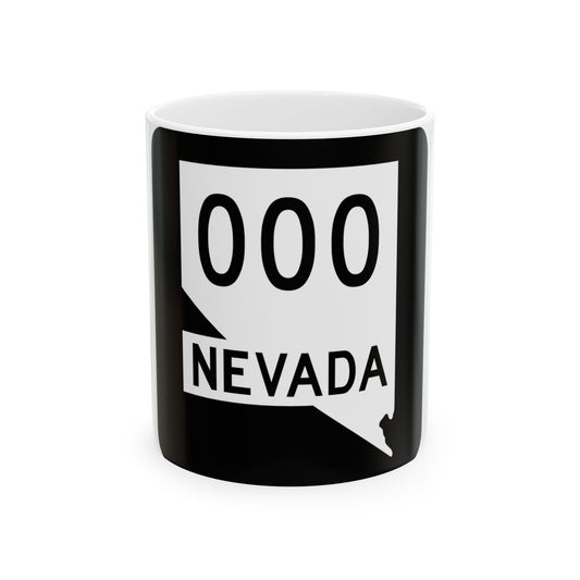 Nevada 000 nopath (Nevada) (Road Sign) White Coffee Mug