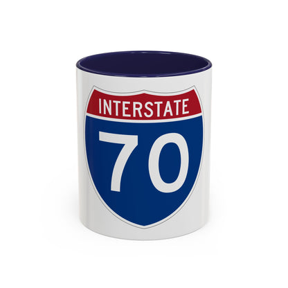 Interstate 70 (U.S. Highways) Accent Coffee Mug