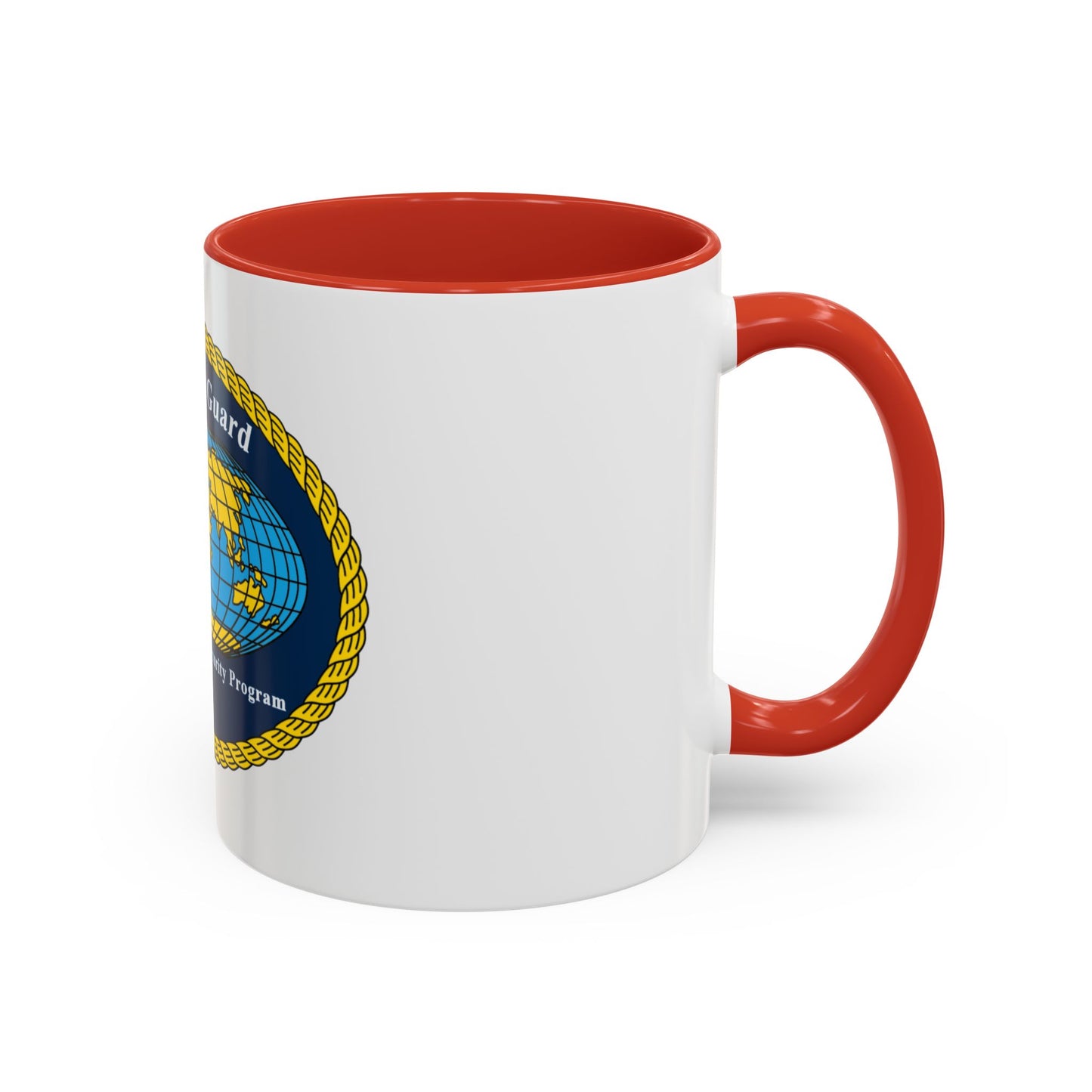 USCG International Port Security Program (U.S. Coast Guard) Accent Coffee Mug