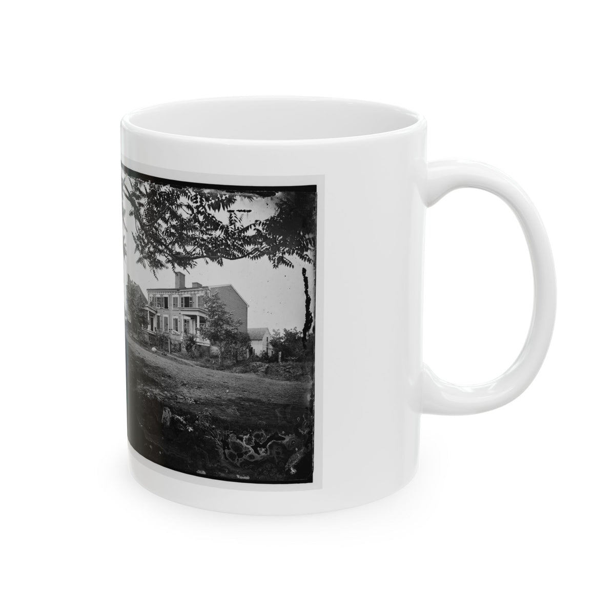 Fredericksburg, Va. Houses Damaged By The Shelling Of December 13, 1862 (U.S. Civil War) White Coffee Mug