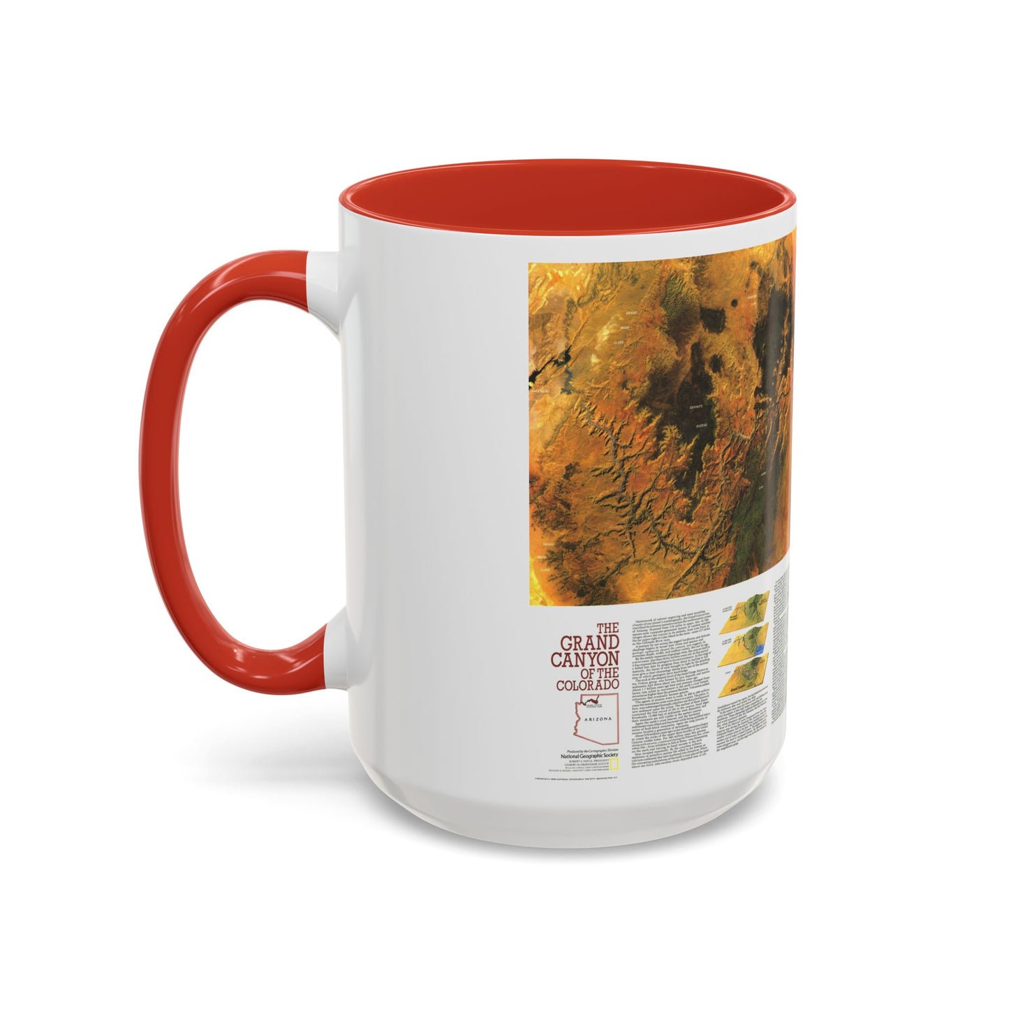 USA - Grand Canyon of the Colorado (1978) (Map) Accent Coffee Mug