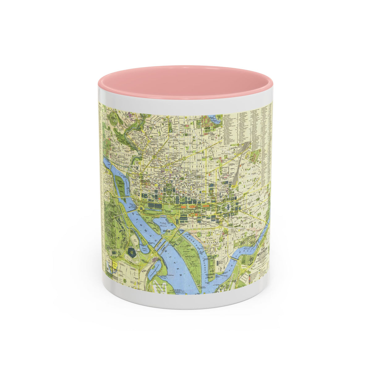 USA - Washington, Tourist (1964) (Map) Accent Coffee Mug