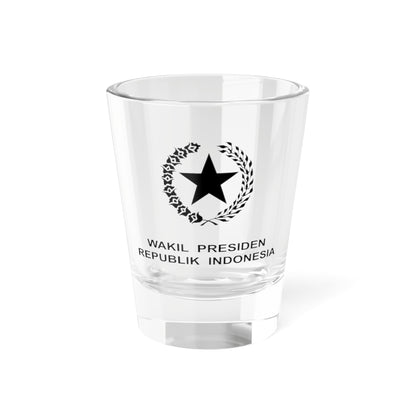 Indonesian Vice Presidential Emblem black (Indonesia) (Coat of Arms) Shot Glass 1.5oz