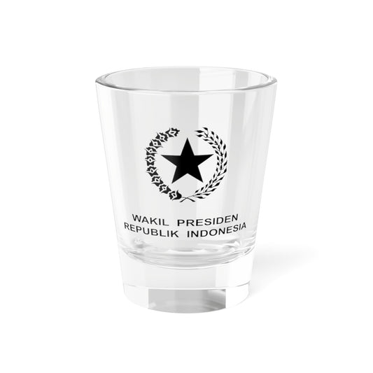 Indonesian Vice Presidential Emblem black (Indonesia) (Coat of Arms) Shot Glass 1.5oz