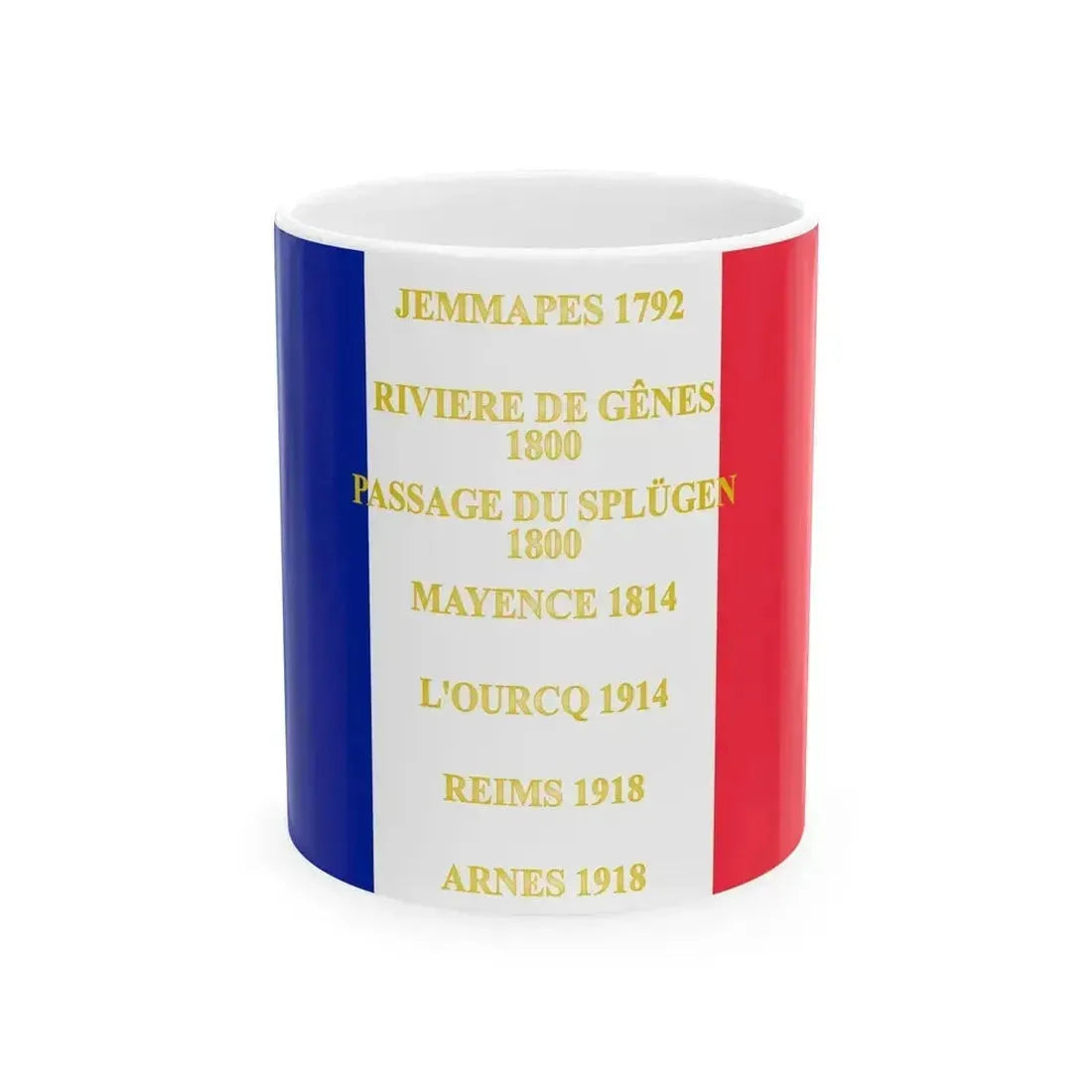 104e regiment dinfanterie de ligne -drapeau (France) White Coffee Mug 11oz - Go Mug Yourself