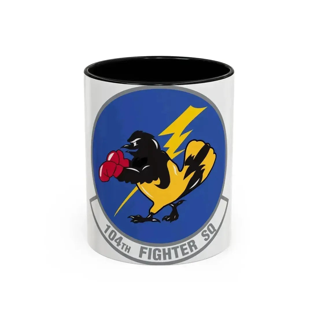 104th Fighter Squadron (U.S. Air Force) Accent Coffee Mug 11oz Black - Go Mug Yourself
