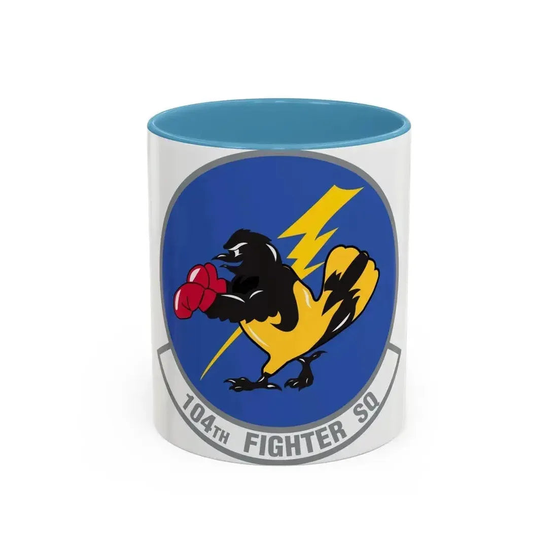 104th Fighter Squadron (U.S. Air Force) Accent Coffee Mug 11oz Light Blue - Go Mug Yourself