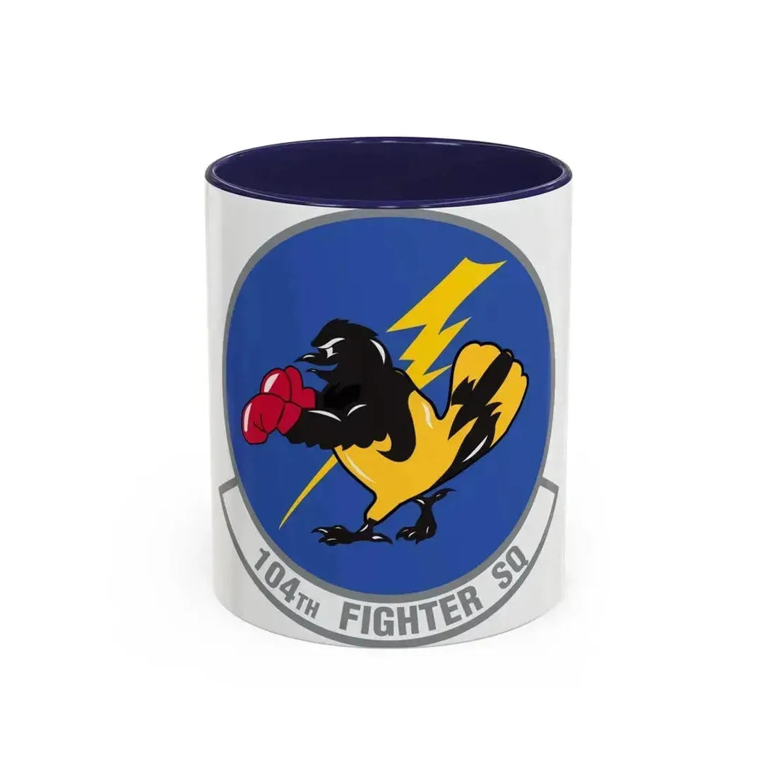104th Fighter Squadron (U.S. Air Force) Accent Coffee Mug 11oz Navy - Go Mug Yourself