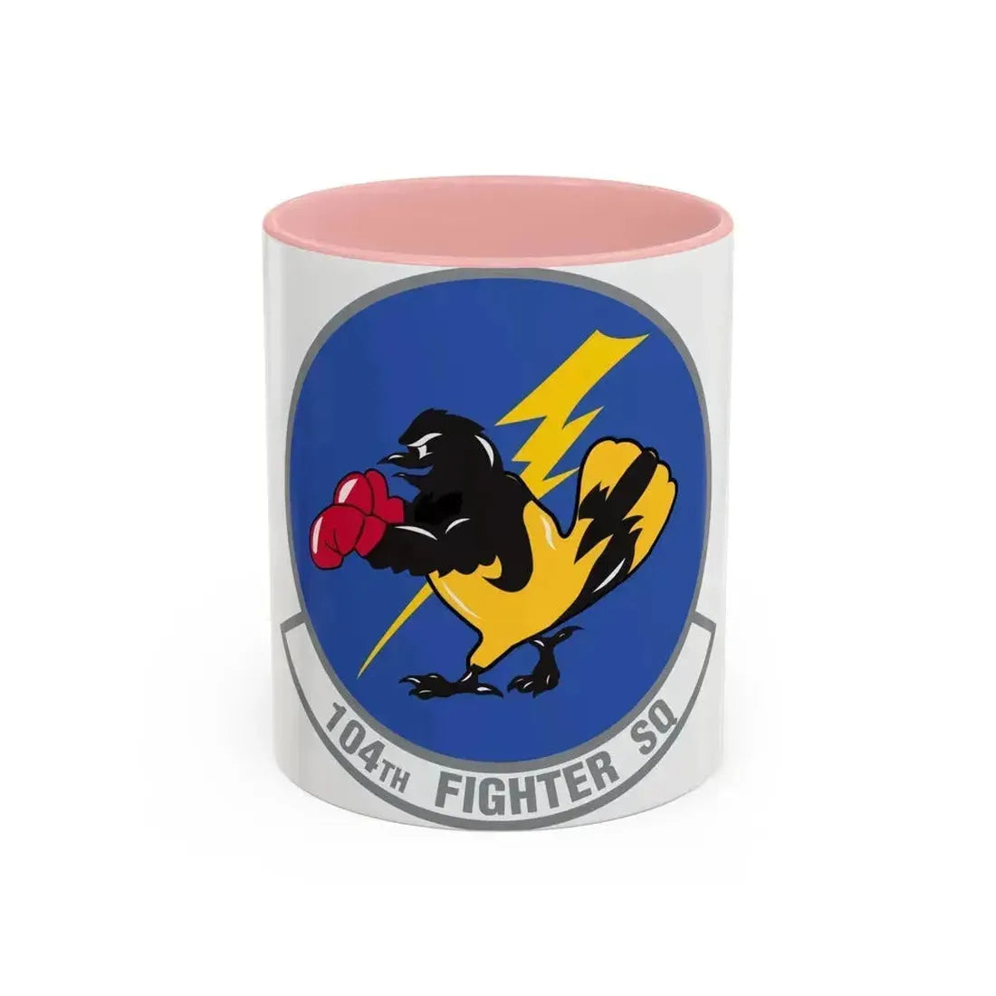 104th Fighter Squadron (U.S. Air Force) Accent Coffee Mug 11oz Pink - Go Mug Yourself