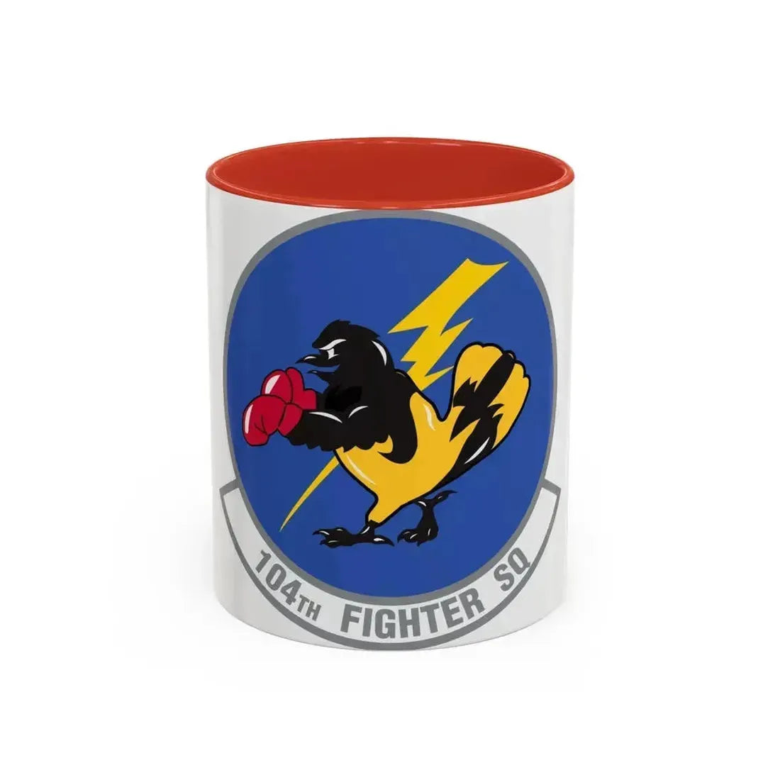104th Fighter Squadron (U.S. Air Force) Accent Coffee Mug 11oz Red - Go Mug Yourself