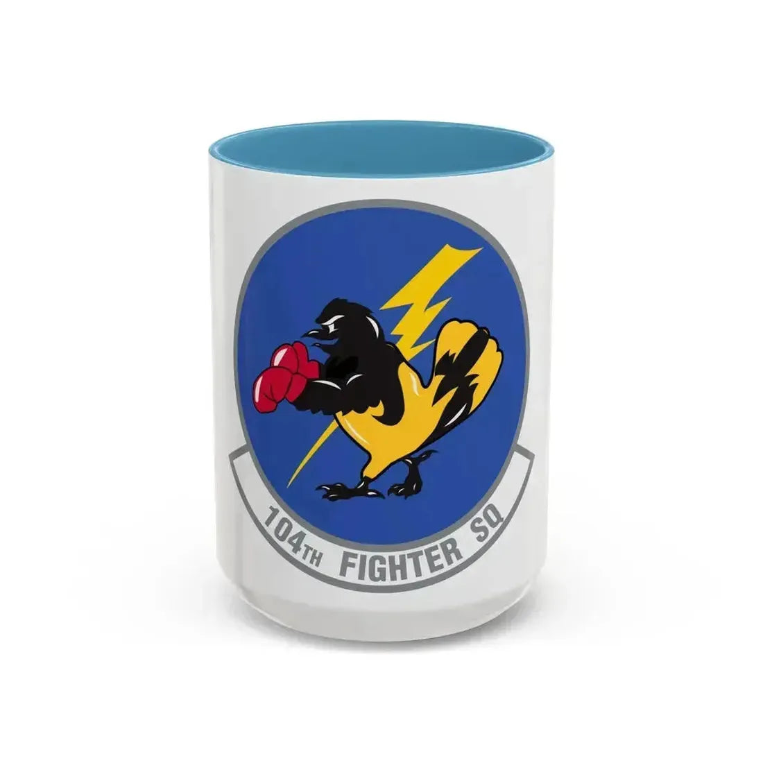 104th Fighter Squadron (U.S. Air Force) Accent Coffee Mug 15oz Light Blue - Go Mug Yourself