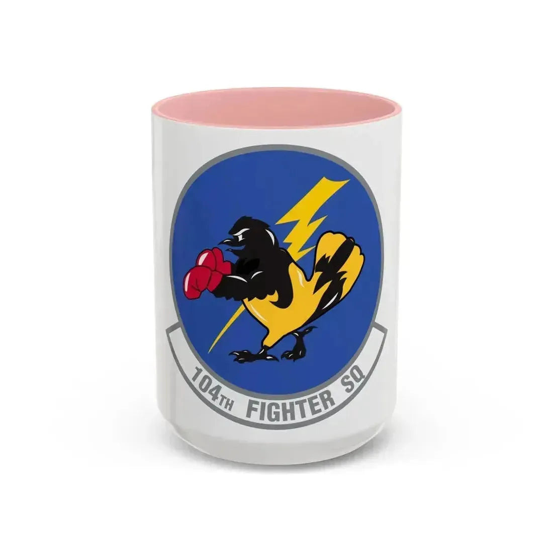 104th Fighter Squadron (U.S. Air Force) Accent Coffee Mug 15oz Pink - Go Mug Yourself