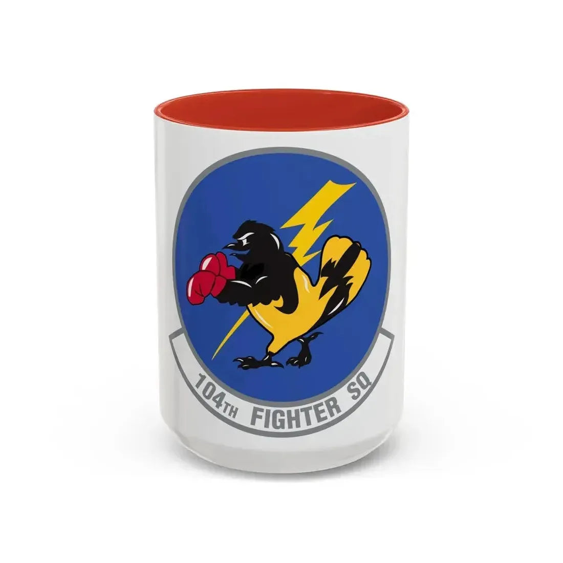 104th Fighter Squadron (U.S. Air Force) Accent Coffee Mug 15oz Red - Go Mug Yourself