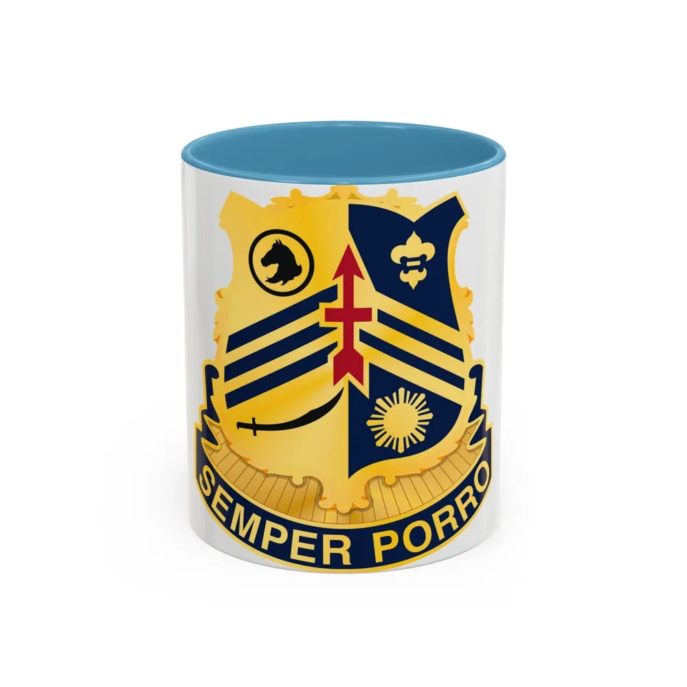 105 Cavalry Regiment (U.S. Army) Accent Coffee Mug-11oz-Light Blue-Go Mug Yourself