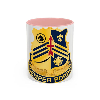 105 Cavalry Regiment (U.S. Army) Accent Coffee Mug-11oz-Pink-Go Mug Yourself