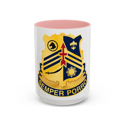 105 Cavalry Regiment (U.S. Army) Accent Coffee Mug-15oz-Pink-Go Mug Yourself