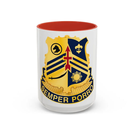 105 Cavalry Regiment (U.S. Army) Accent Coffee Mug-15oz-Red-Go Mug Yourself