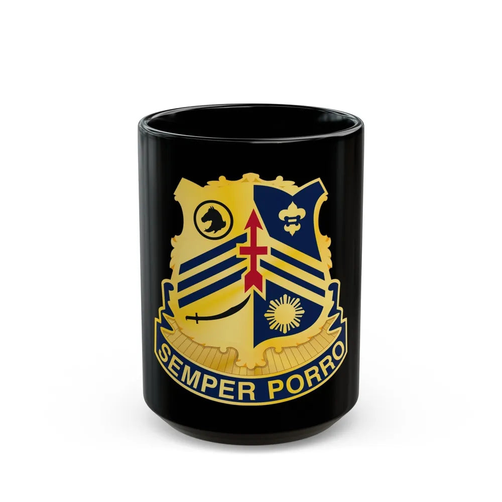 105 Cavalry Regiment (U.S. Army) Black Coffee Mug-15oz-Go Mug Yourself