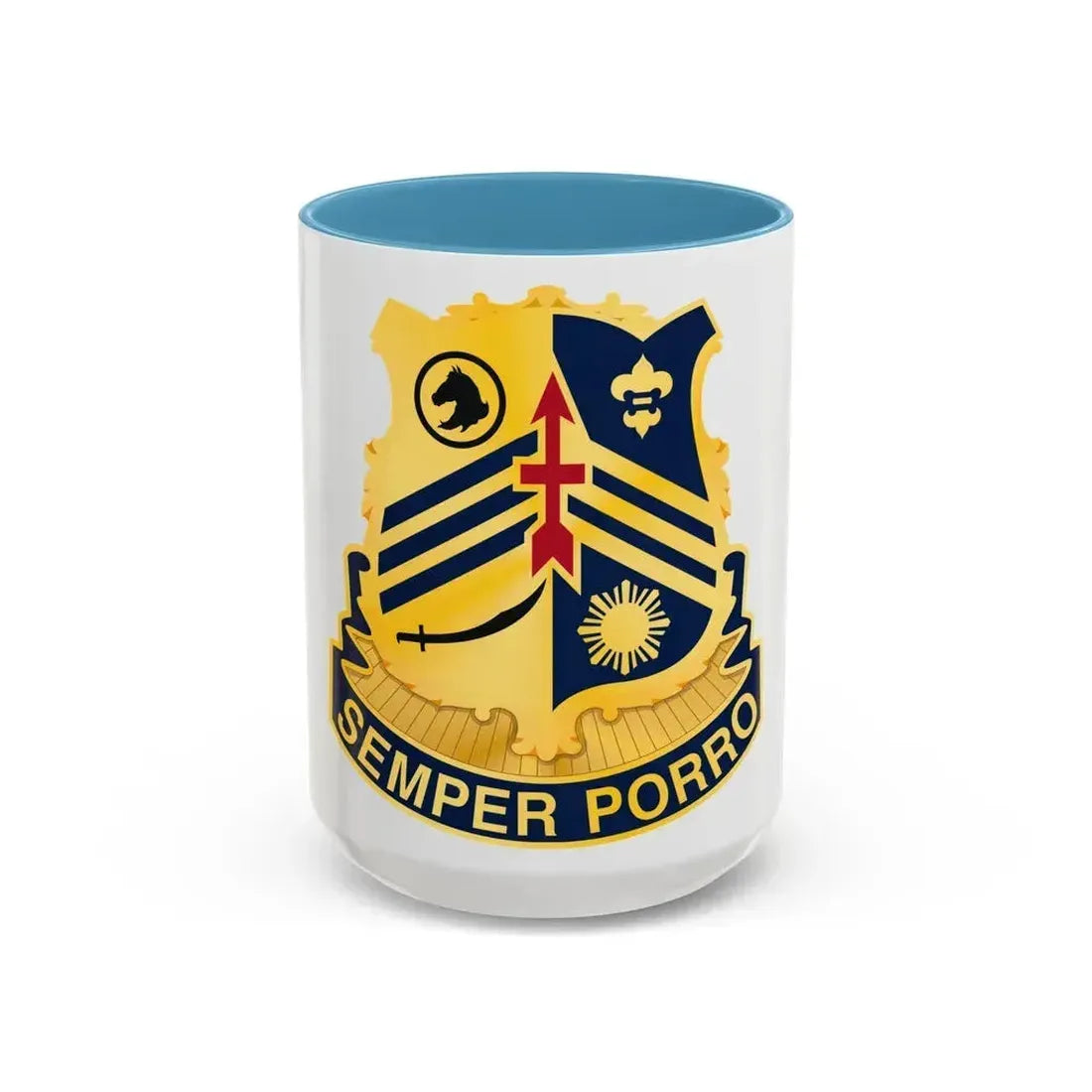 105 Cavalry Regiment (U.S. Army) Accent Coffee Mug 15oz Light Blue - Go Mug Yourself