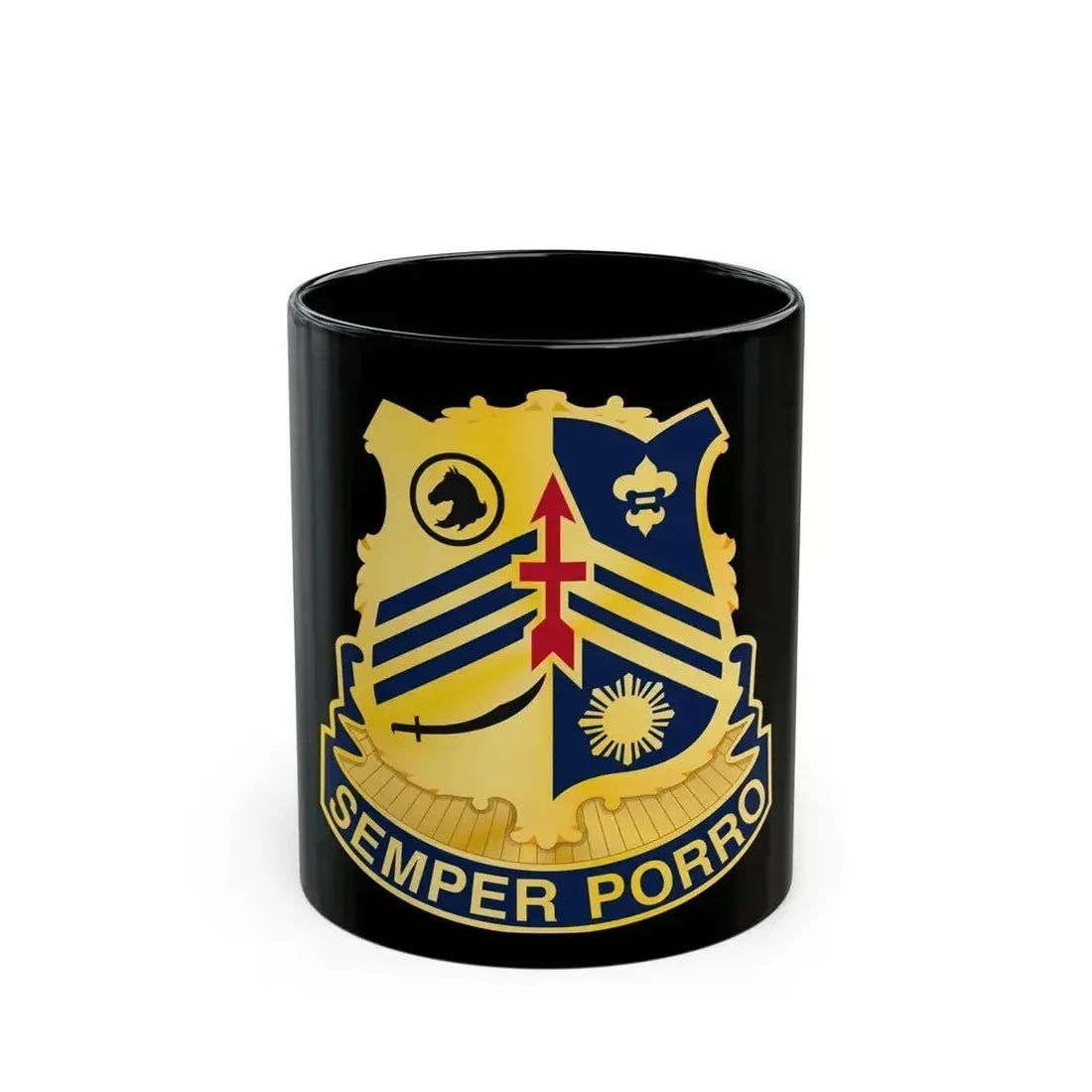 105 Cavalry Regiment (U.S. Army) Black Coffee Mug 11oz - Go Mug Yourself