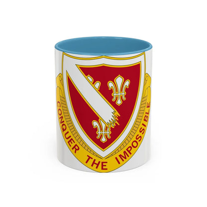 105 Engineer Battalion (U.S. Army) Accent Coffee Mug-11oz-Light Blue-Go Mug Yourself