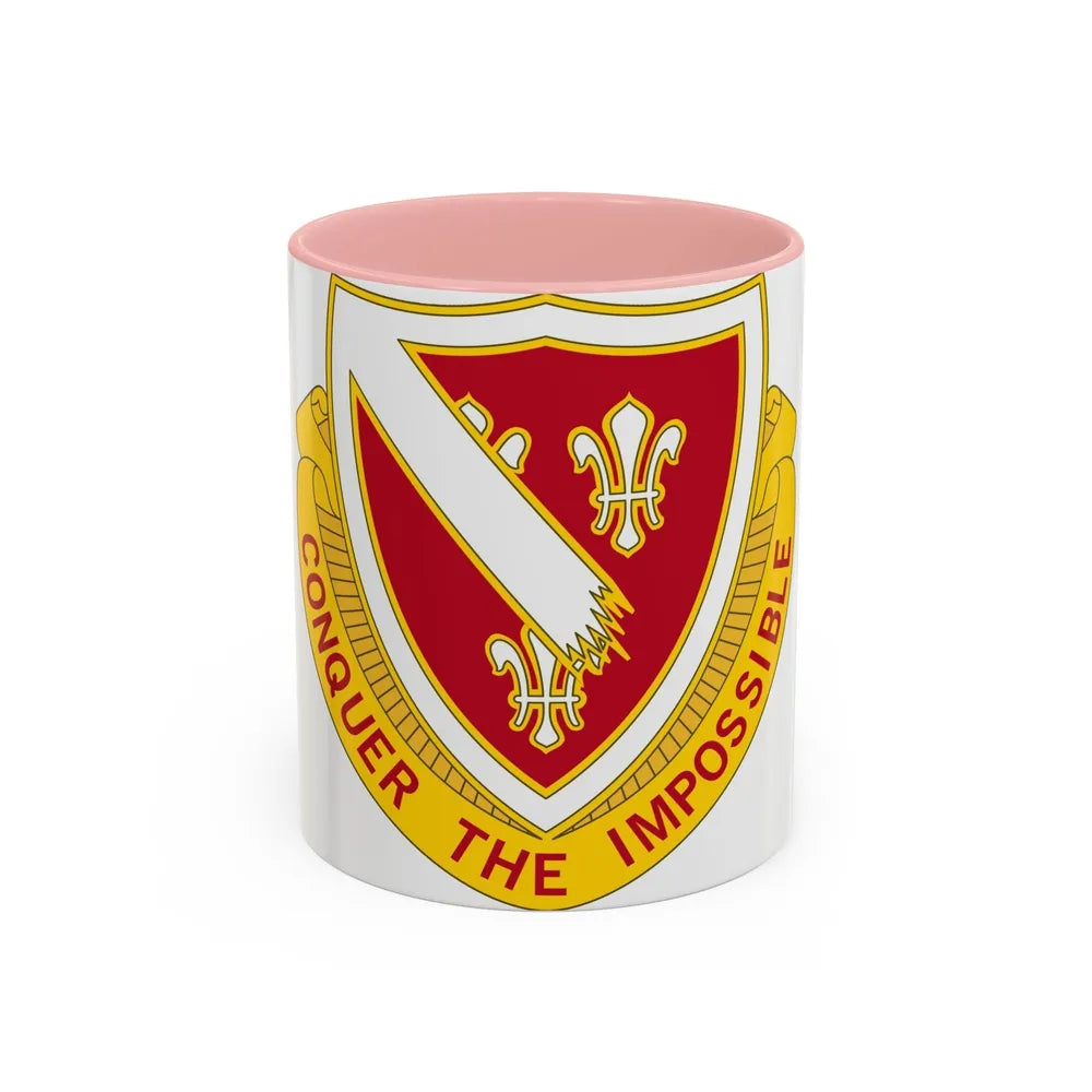 105 Engineer Battalion (U.S. Army) Accent Coffee Mug-11oz-Pink-Go Mug Yourself