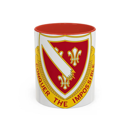 105 Engineer Battalion (U.S. Army) Accent Coffee Mug-11oz-Red-Go Mug Yourself