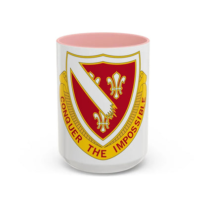 105 Engineer Battalion (U.S. Army) Accent Coffee Mug-15oz-Pink-Go Mug Yourself