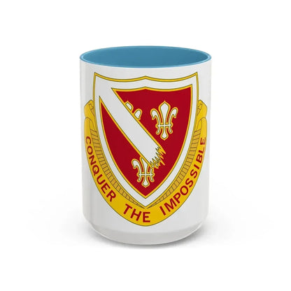 105 Engineer Battalion (U.S. Army) Accent Coffee Mug 15oz Light Blue - Go Mug Yourself