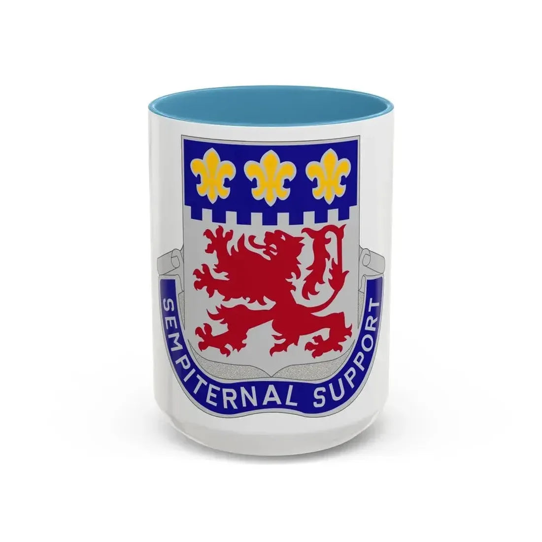 105 Engineer Group (U.S. Army) Accent Coffee Mug 15oz Light Blue - Go Mug Yourself