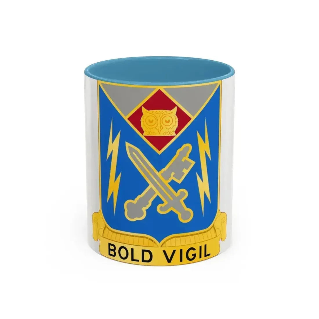 105 Military Intelligence Battalion (U.S. Army) Accent Coffee Mug 11oz Light Blue - Go Mug Yourself