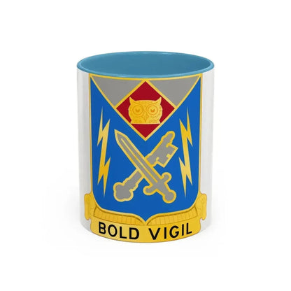 105 Military Intelligence Battalion (U.S. Army) Accent Coffee Mug 11oz Light Blue - Go Mug Yourself