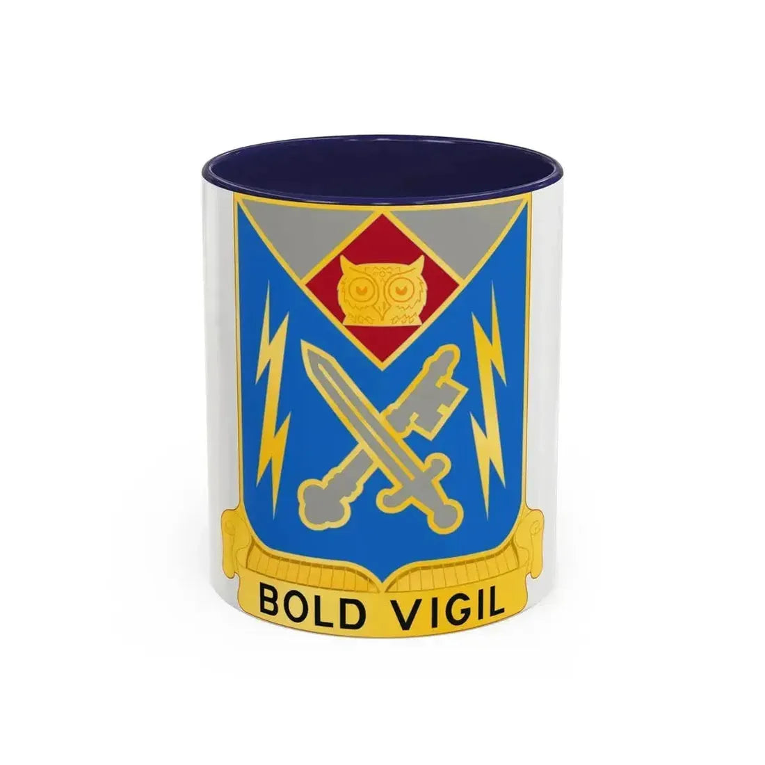 105 Military Intelligence Battalion (U.S. Army) Accent Coffee Mug 11oz Navy - Go Mug Yourself