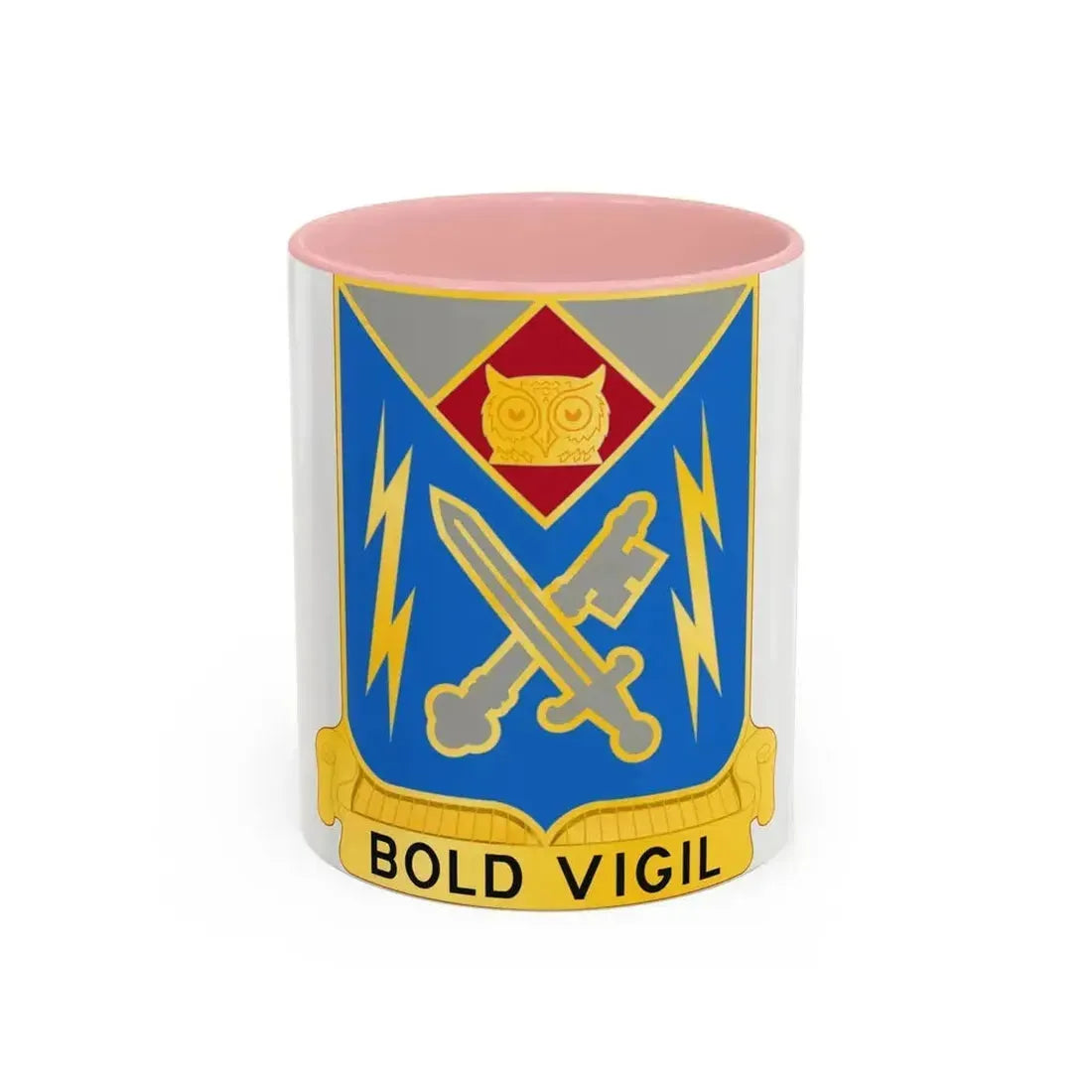 105 Military Intelligence Battalion (U.S. Army) Accent Coffee Mug 11oz Pink - Go Mug Yourself