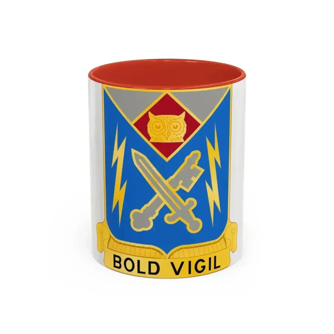 105 Military Intelligence Battalion (U.S. Army) Accent Coffee Mug 11oz Red - Go Mug Yourself