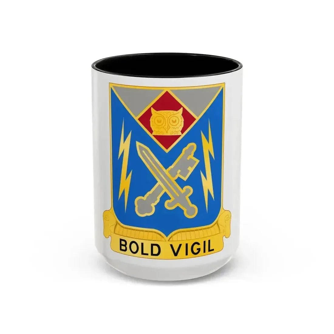 105 Military Intelligence Battalion (U.S. Army) Accent Coffee Mug 15oz Black - Go Mug Yourself